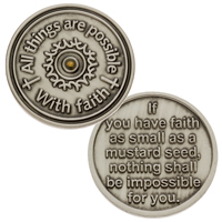 Mustard Seed Pocket Coin, Faith Pocket Tokens