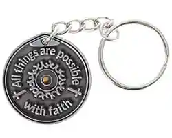 Matthew 17:20 Mustard Seed Keychain, Faith Keychain