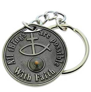 Mustard Seed Key Chain Faith, Key Tag