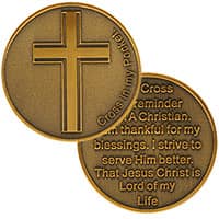 Cross in My Pocket Antique Gold Coin