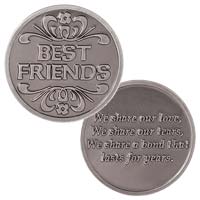 Best Friends Last Forever Coin Token Pewter