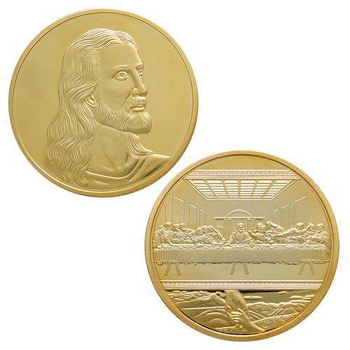 Jesus Gold Coin & Last  Supper Leonardo Da Vinci