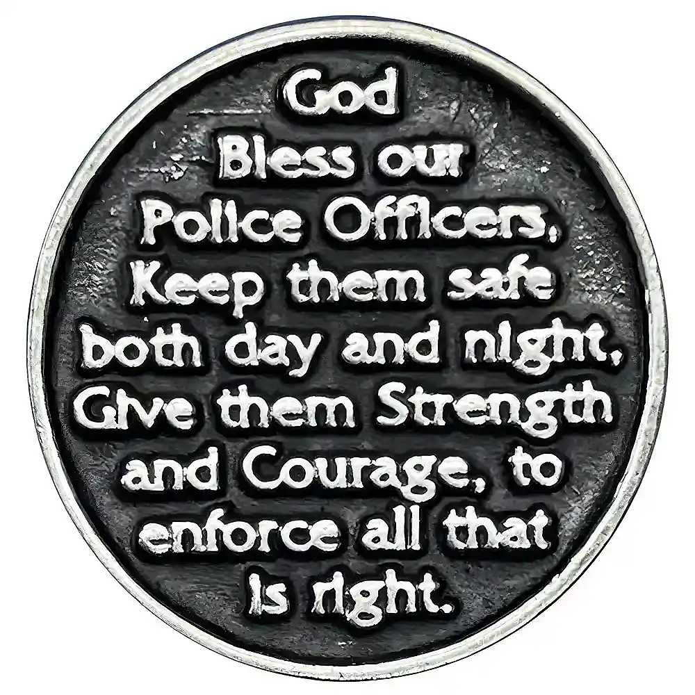 Police Blessing Prayer Coin - Front