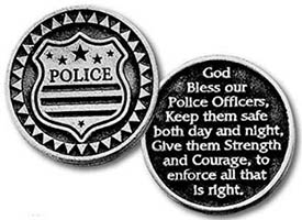 Coin Police Blessing Prayer on Shield