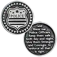 Police Blessing Coin with Shield