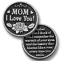 Mom I Love You Challenge Coin - Meaningful Mom Gifts