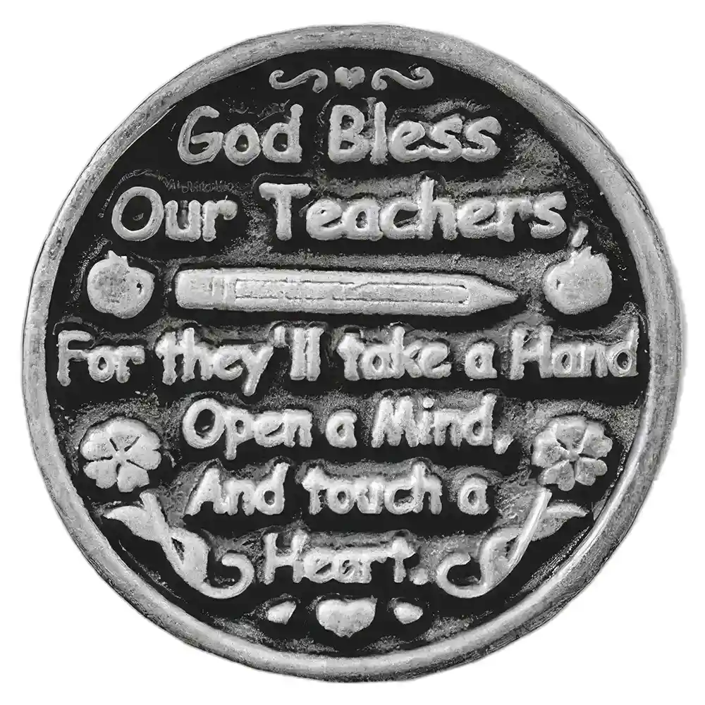God Bless Our Teachers Pocket Coin