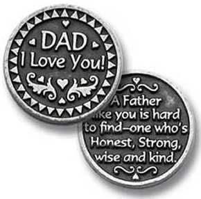 Dad I Love You Coin Pewter