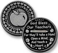 God Bless Our Teacher Apple Coin