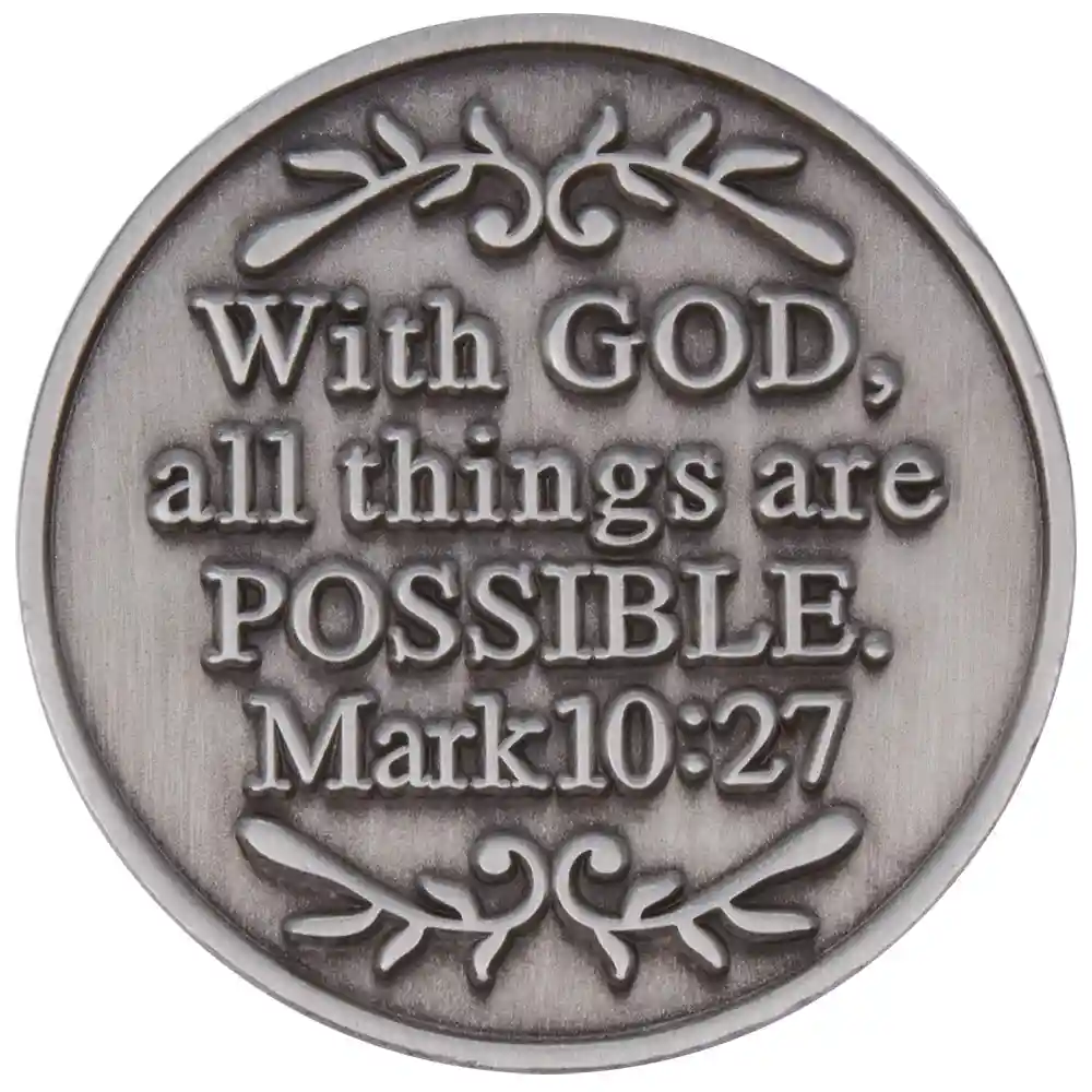 With God All Things Are Possible Pocket Coin