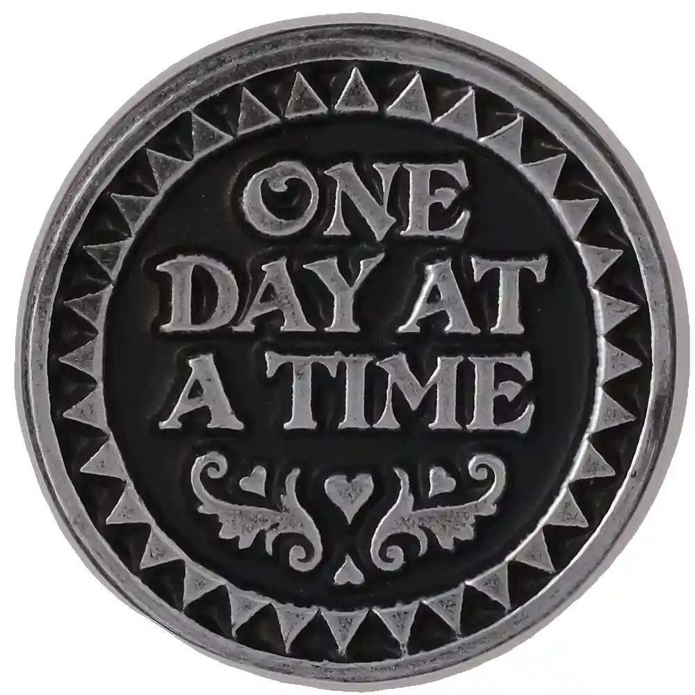 One Day At A Time Coin with Psalm 118:24 Verse