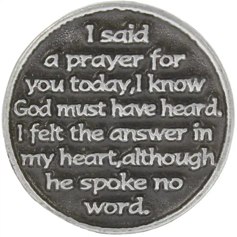 I Said A Prayer For You Today Coin with Praying Hands - Back