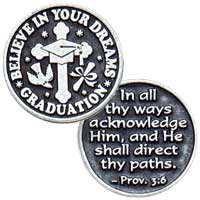 Believe In Your Dreams Graduation Coin