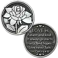 1 Corinthians 13:4-8 Love Coin