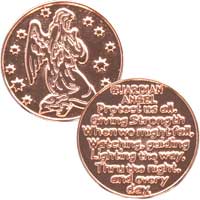 Guardian Angel Protect Us Rose Gold Coin