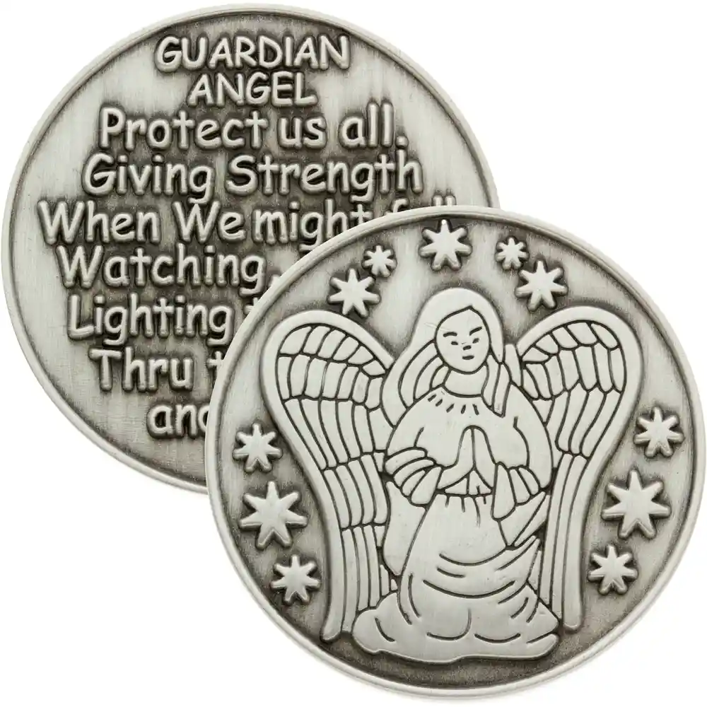 Guardian Angel Protect Us Coin - Front and Back