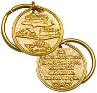 Travel - God Protection Me Gold Key chain - Car, Airplane Ship