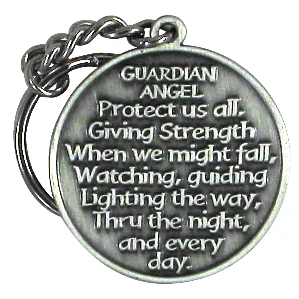 Guardian Angel Protect Me Key Chain - Back