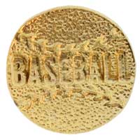 Baseball Pin Gold Hat or Lapel