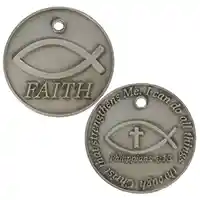 Phil 4:13, I Can Do All Things Through Christ Faith Coin