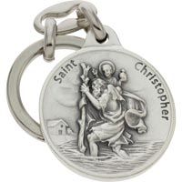 St. Christopher Travelers Prayer Key Chain