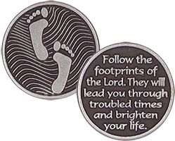 Footprints of the Lord Coin Pewter