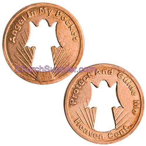 Protect And Guide Me Angel Penny with Angel Cut-out
