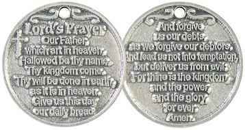 The Lords Prayer Coin Pewter