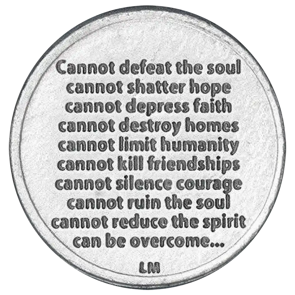 What Cancer Cannot Do Poem Coin - Back