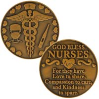 God Bless Nurses Coin - Nurse Thank You