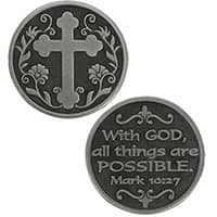 With God All Things Are Possible Pocket Token