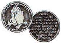Coin Serenity Prayer - Praying Hands
