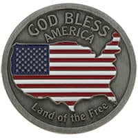 God Bless America USA Flag Pin