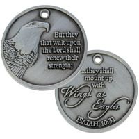 Wings as Eagles Pewter Inspiration Coin