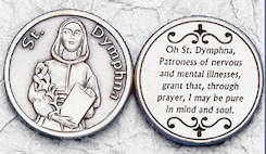 St Dymphna,Stress, Anxiety, Mental Health Coin