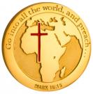 Great Commission Mission Pocket Coin. Gold plated.