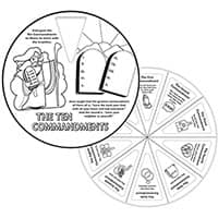 Color-Your-Own The Ten Commandments Learning Wheel