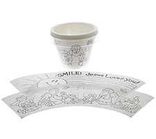 Color Your Own Jesus Loves You Flower Pot