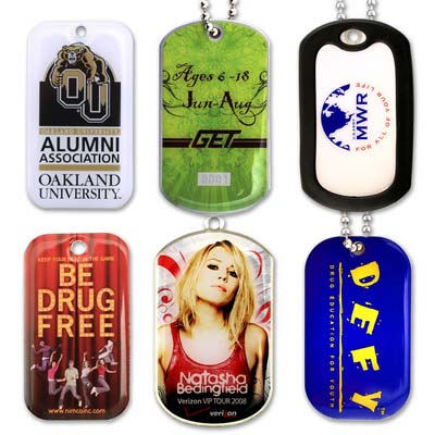 Litho 4-Color Process Printed Dog Tag on Aluminum