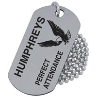 Stainless Steel Dog Tag Printed 1 Color Minimum 100