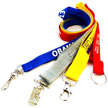 Economy Custom Polyester Lanyards 1/2 Inch Wide