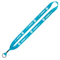 Custom Polyester Lanyard 3/4 Inch w/ Metal Crimp & Split-Ring