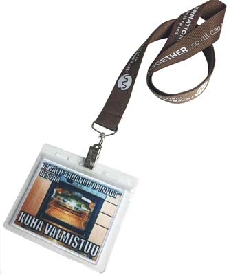 Custom 3/4 Inch Badge Holder Lanyards