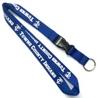 Custom 1 Inch Detachable Lanyards Custom 1 Color Imprint