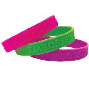 Embossed Custon Silicone Bracelet Debossed