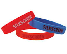  Custom Silicone Bracelets Silkscreened 