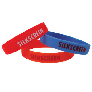  Custom Silicone Bracelets-Silkscreened 1 color