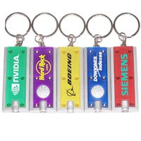 Custom Slim Rectangular Flashlight Keychain