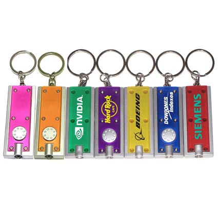 Custom Slim Rectangular Flashlight Keychain