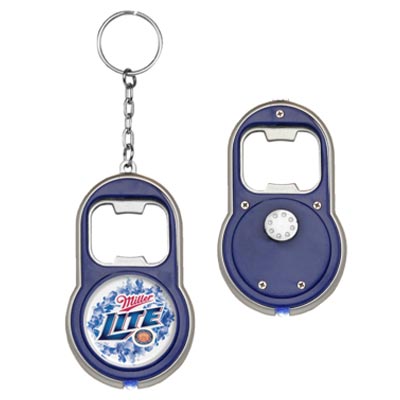 Custom Bottle Opener Flashlight Keychain